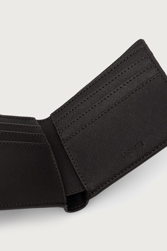 Akcesoria Lacoste Portfel męski z imitacji skóry NH4419HC brązowy