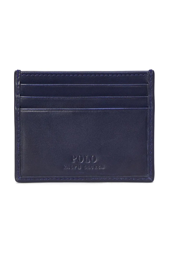 Kožené pouzdro na karty Polo Ralph Lauren 405962467 námořnická modř SS25