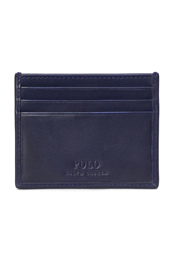 Kožené pouzdro na karty Polo Ralph Lauren 405962467 námořnická modř SS25