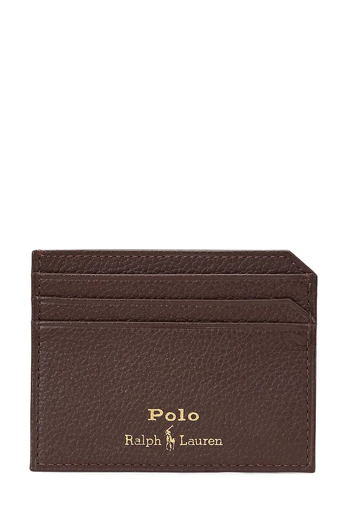 Polo Ralph Lauren Etui na karty męskie skórzane brązowy 405963226