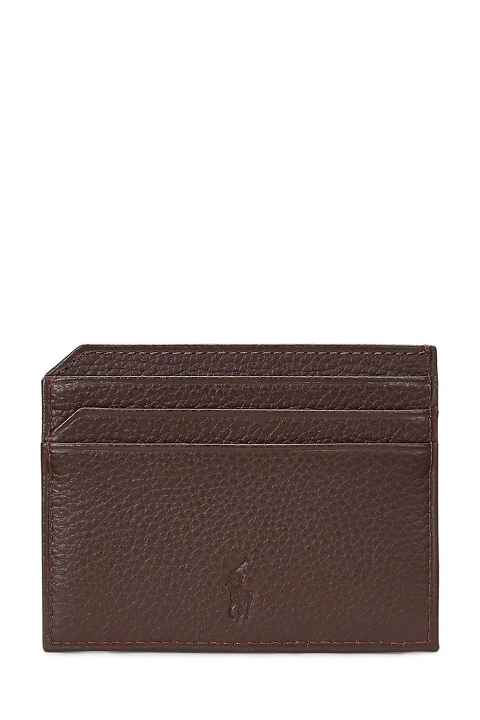 Polo Ralph Lauren Etui na karty męskie skórzane 405963226 brązowy SS25