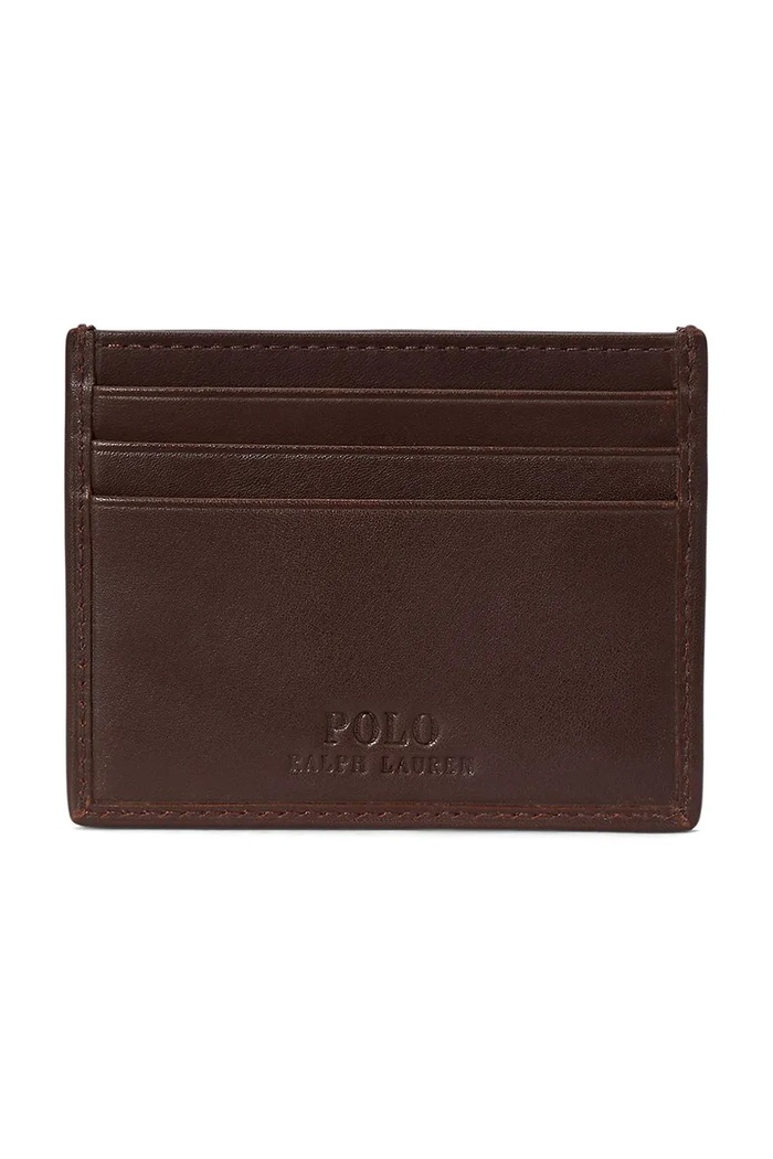 Kožené pouzdro na karty Polo Ralph Lauren 405964517 hnědá SS25