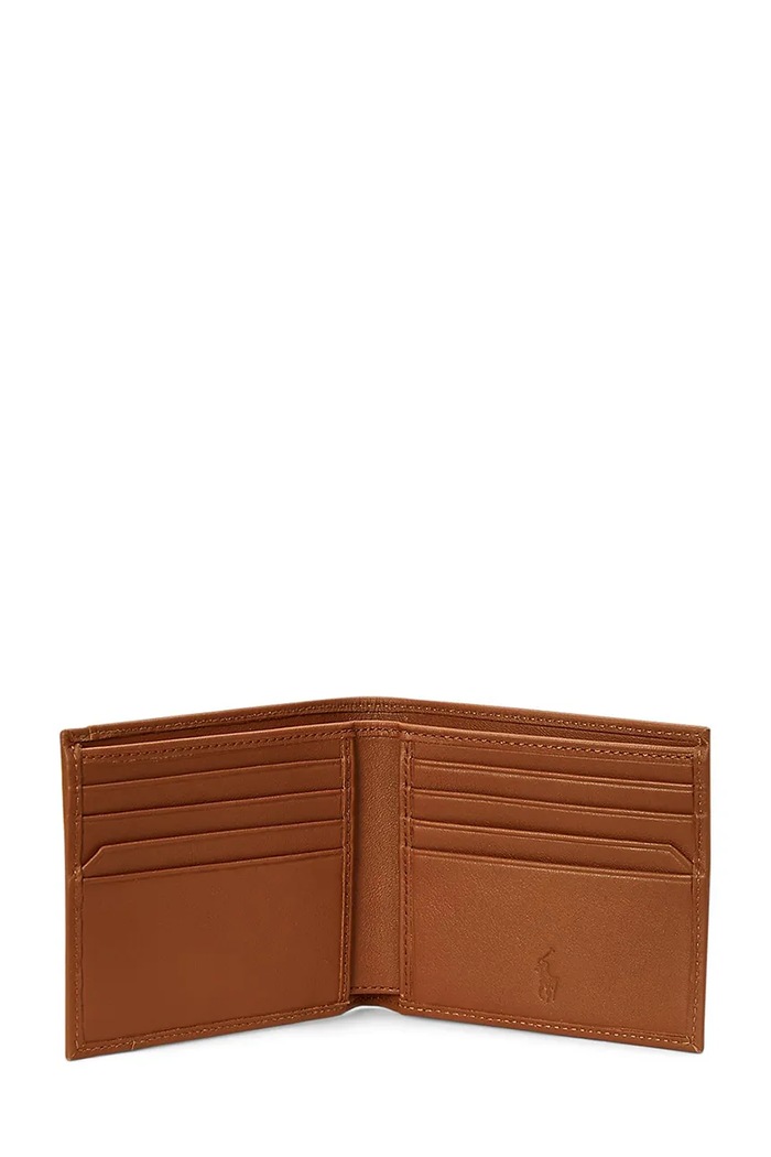Akcesoria Polo Ralph Lauren Portfel damski skórzany 405963228 brązowy