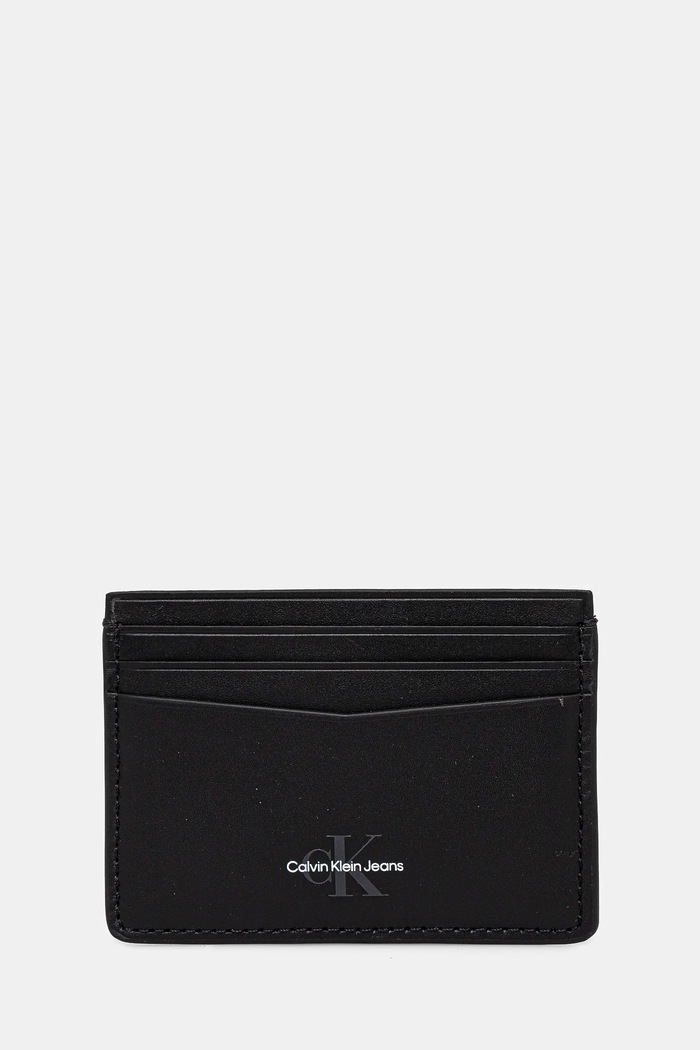 Kožni etui za kartice Calvin Klein Jeans etui za kartice crna K50K513180