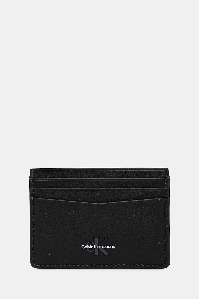 Kožni etui za kartice Calvin Klein Jeans etui za kartice crna K50K513180