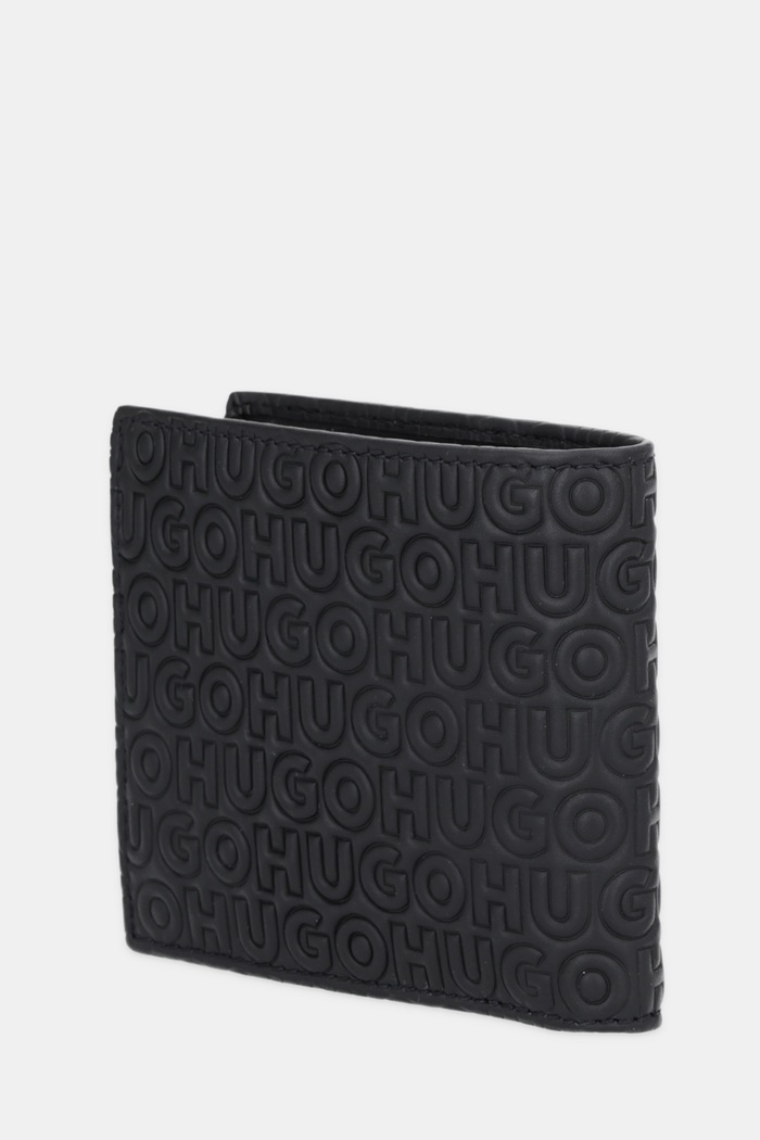 Δερμάτινο πορτοφόλι HUGO San Jared-C 50542006 μαύρο AW25