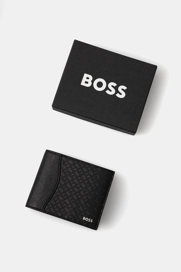 Kožená peněženka BOSS 50542387 černá