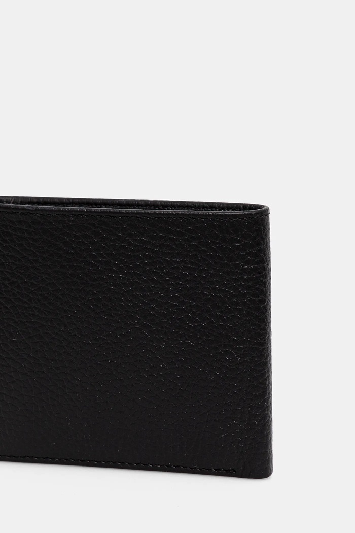 Geox Portfel skórzany WALLET U35JFB.00046 czarny SS25