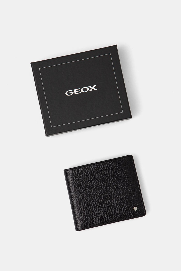 Portfel skórzany WALLET Geox U35JFB.00046 czarny