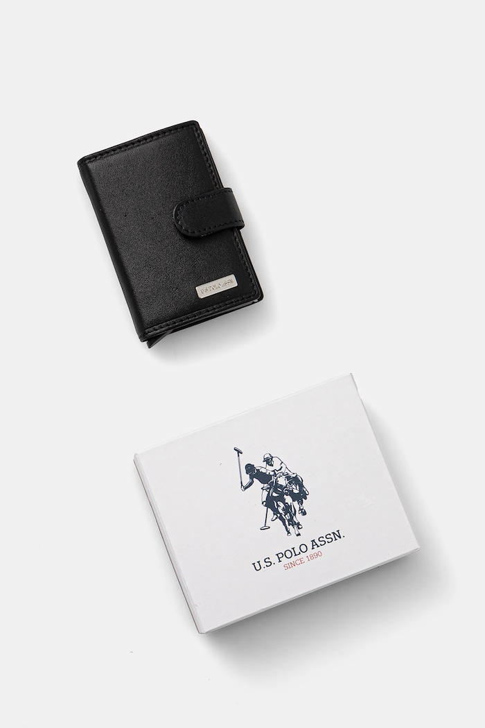 U.S. Polo Assn. etui na karty skórzane Utah czarny WEUUA2617MHA