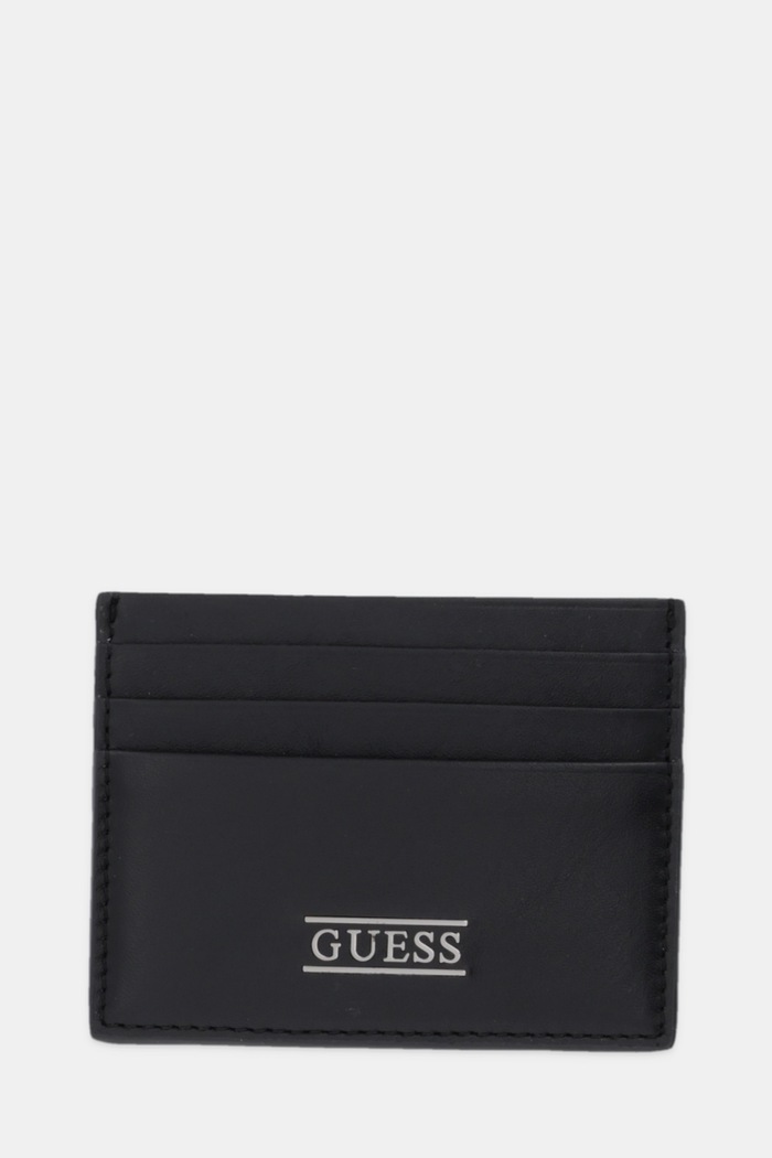 Πορτοφόλι Guess NEW BOSTON λείο δέρμα μαύρο SMNEBR.LEA25