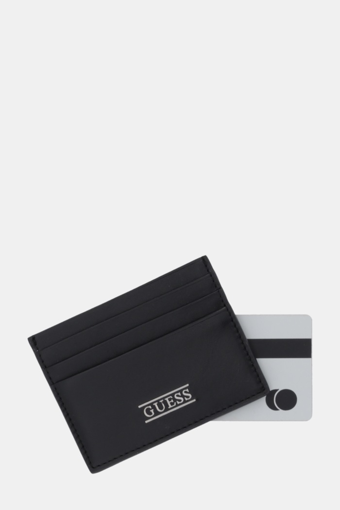 Αξεσουάρ Πορτοφόλι Guess NEW BOSTON SMNEBR.LEA25 μαύρο