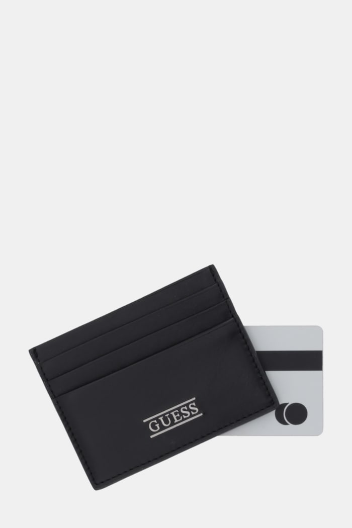 Αξεσουάρ Πορτοφόλι Guess NEW BOSTON SMNEBR.LEA25 μαύρο