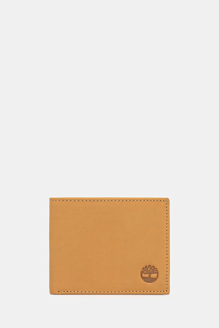 Timberland portfel skórzany skóra zamszowa beżowy TB0A2MHK2311