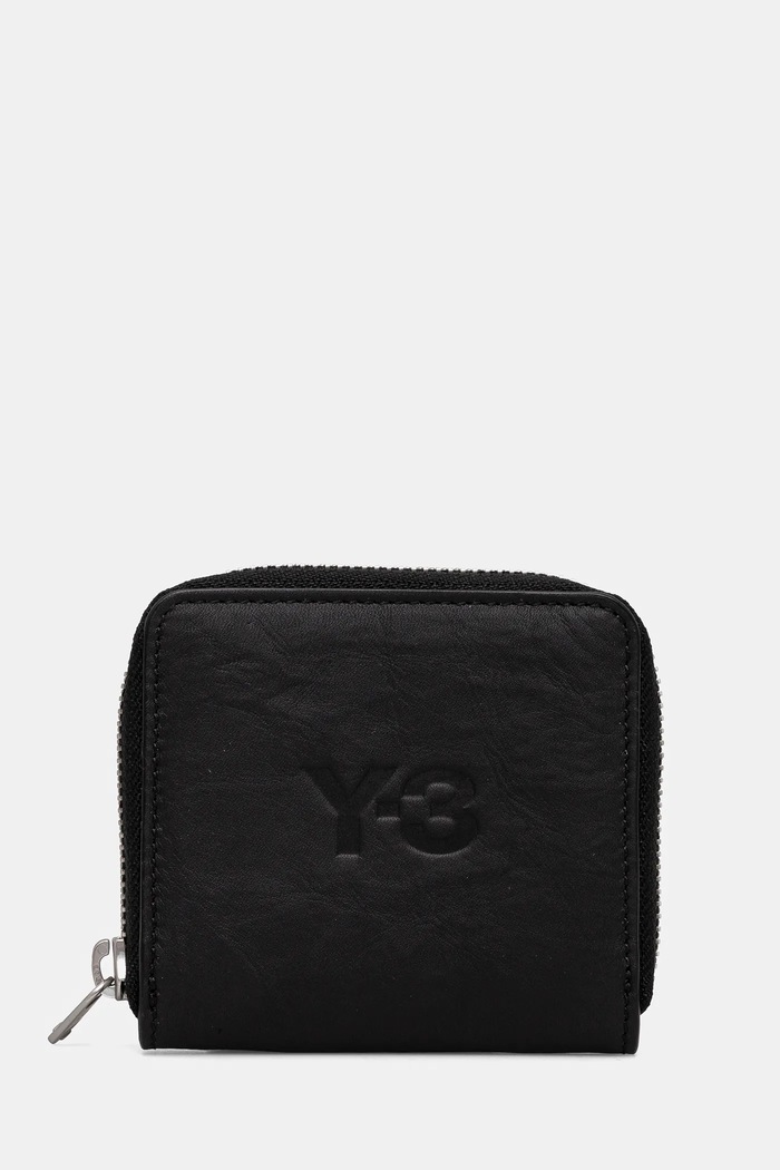 Δερμάτινο πορτοφόλι Y-3 Crinkle Leather Wallet απλό μαύρο JD2895