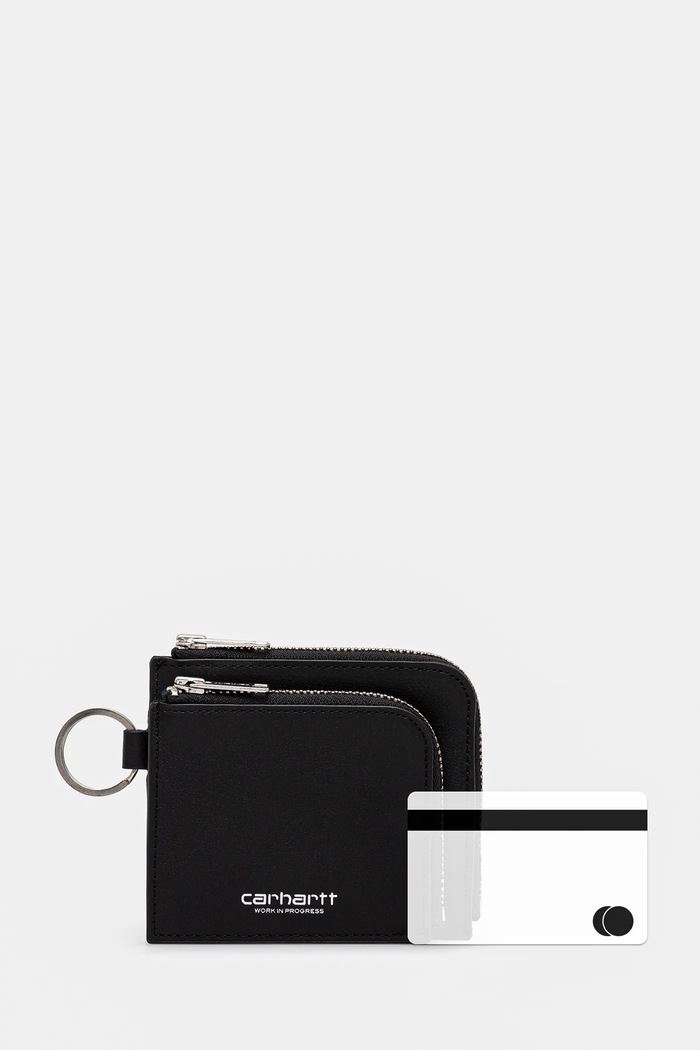 Кожен портфейл Carhartt WIP Double Vegas Zip Wallet I033802.0M4XX черен
