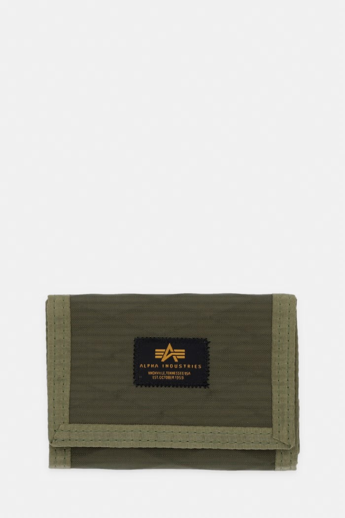 Peňaženka Alpha Industries Combat Label Wallet jednofarebný zelená 156951.142