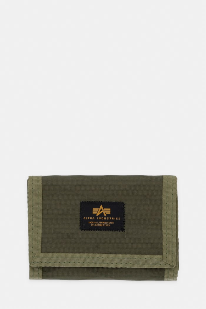 Peňaženka Alpha Industries Combat Label Wallet jednofarebný zelená 156951.142