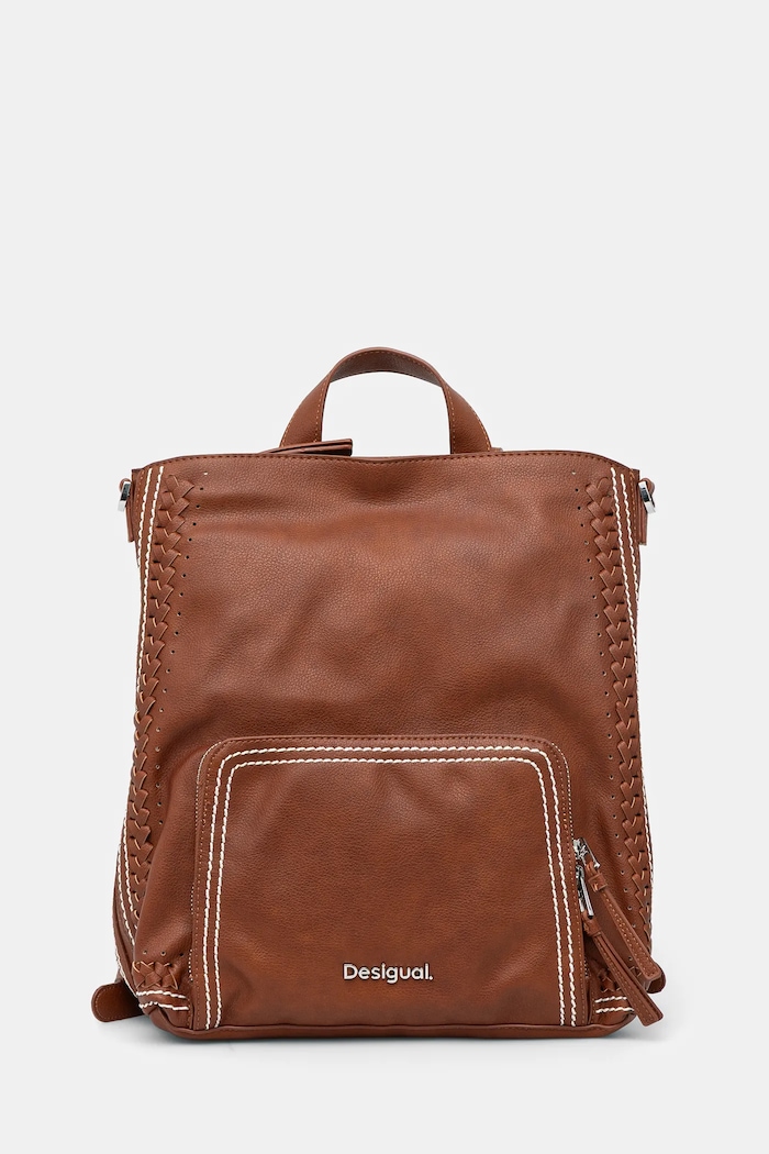 Desigual rucsac TRAMA PRETORIA nu incape in A4 maro 25SAKP21