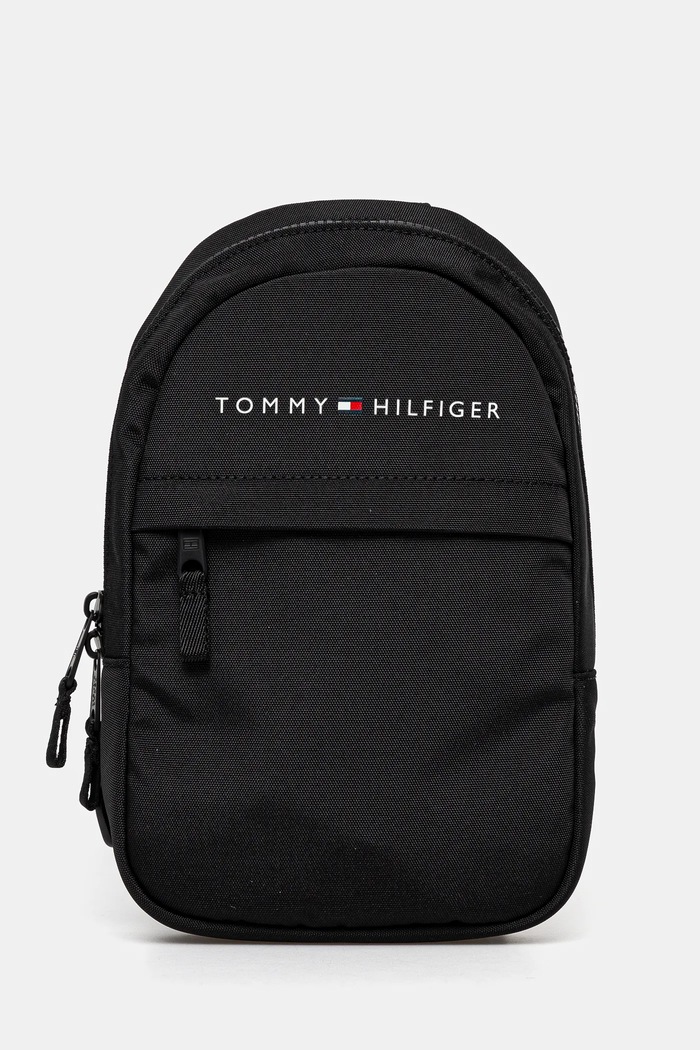 Παιδικό σακίδιο Tommy Hilfiger υφασμάτινο μαύρο AU0AU01895.PPYA