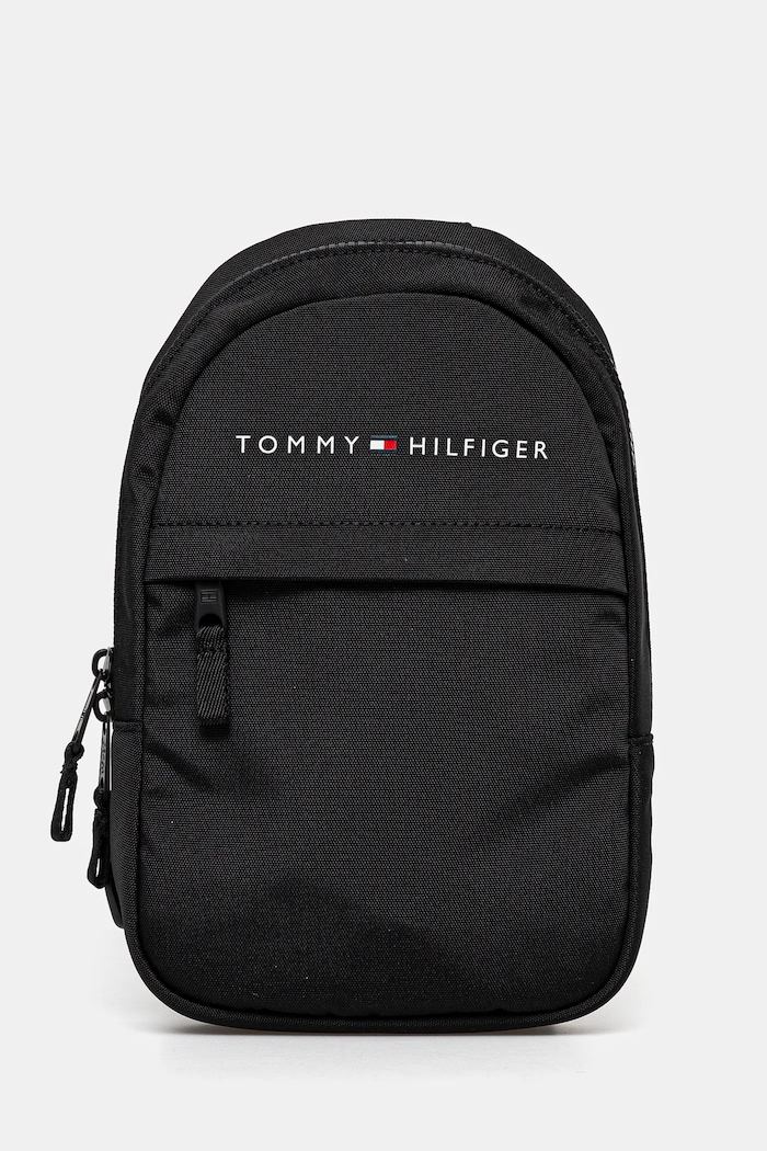 Παιδικό σακίδιο Tommy Hilfiger υφασμάτινο μαύρο AU0AU01895.PPYA