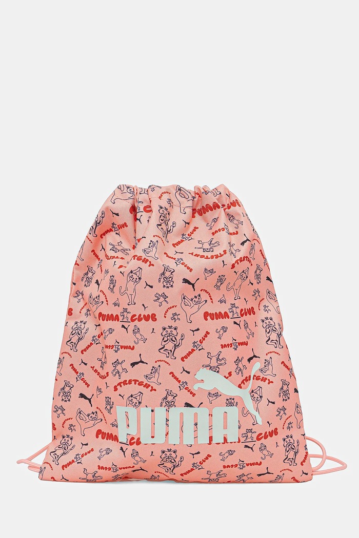 Puma ghiozdan copii PHASE AOP Small Gym Sack incape in A4 portocaliu 091325