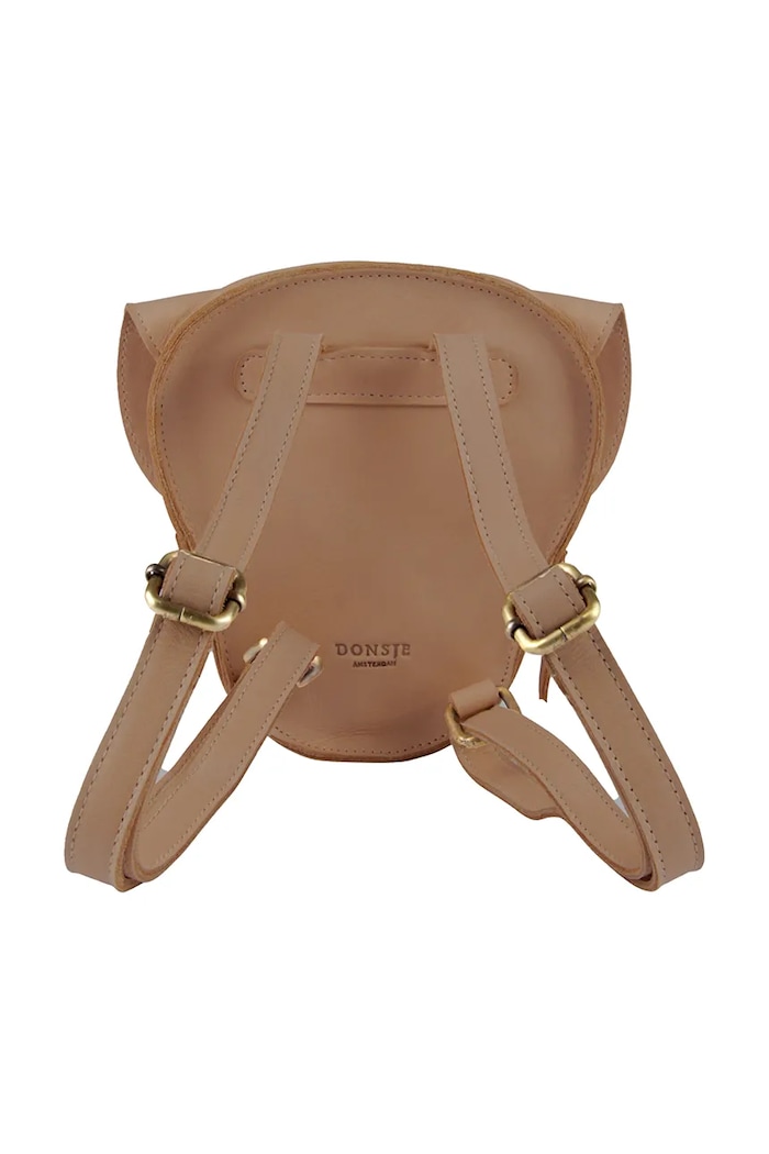 Мальчик Детский кожаный рюкзак Donsje Kapi Classic Backpack Dog 5005015 коричневый