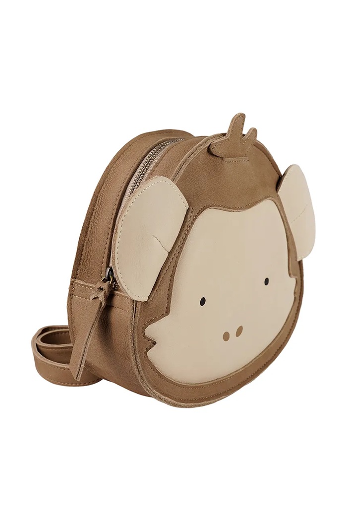 Donsje rucsac din piele pentru copii Kapi Special Backpack Monkey maro 5005221