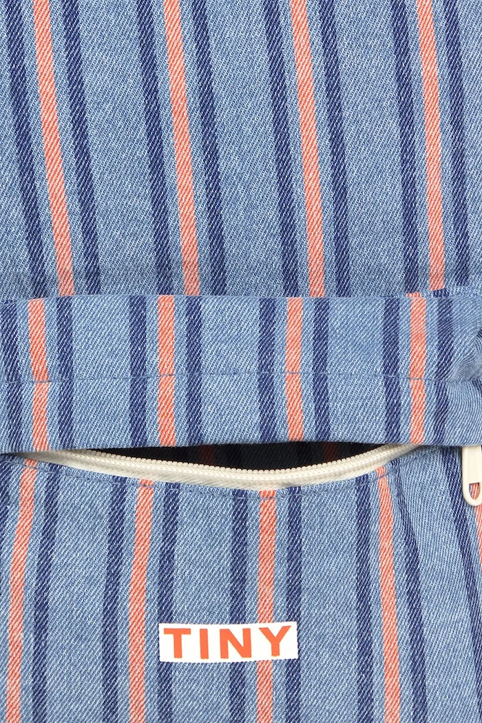 Tinycottons ghiozdan copii STRIPES DENIM BACKPACK albastru SS25.398