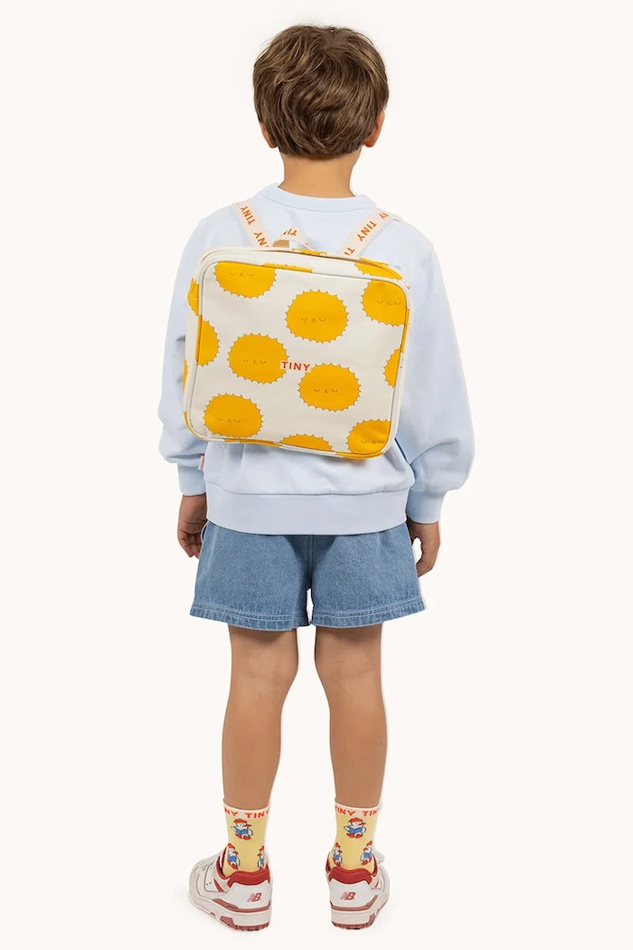 Tinycottons ghiozdan copii SUN TODDLER BACKPACK nu incape in A4 bej SS25.402