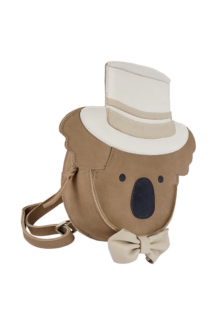 Хлопчик Дитячий шкіряний рюкзак Donsje Stelloux Backpack Bride 5521202 коричневий