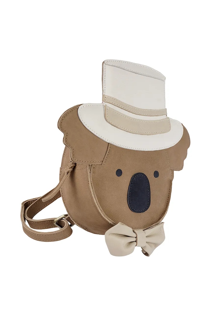 Хлопчик Дитячий шкіряний рюкзак Donsje Stelloux Backpack Bride 5521202 коричневий