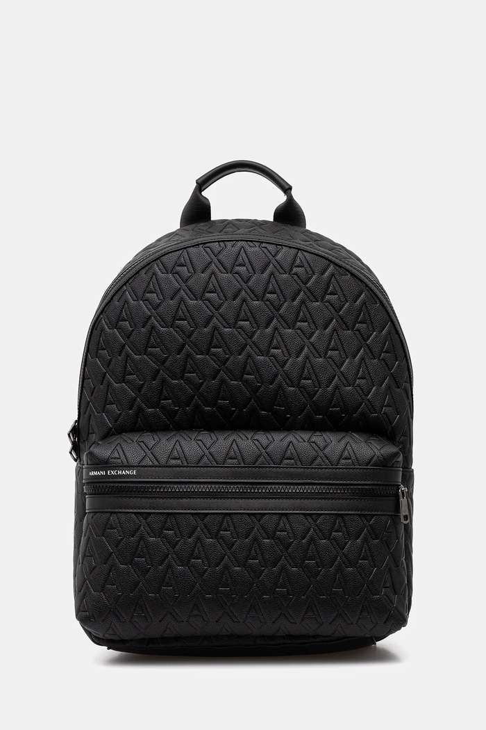 Ruksak Armani Exchange imitácia kože čierna XM000237.AF12133.NOS