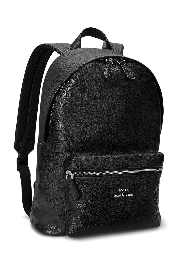 Δερμάτινο σακίδιο Polo Ralph Lauren 405962456 μαύρο SS26