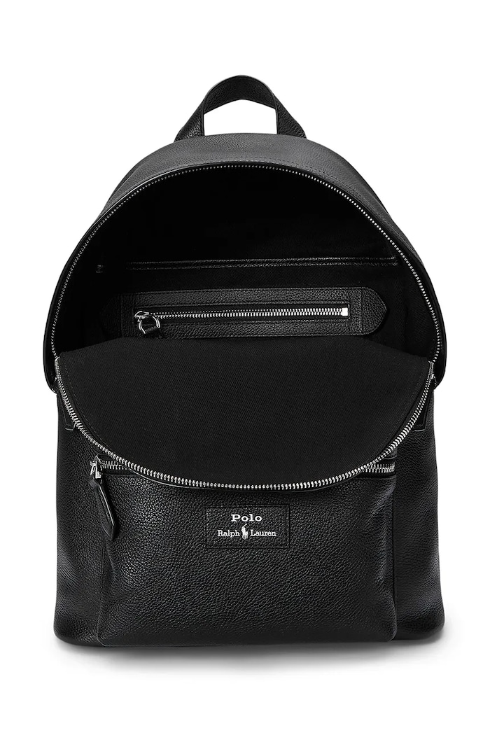 Δερμάτινο σακίδιο Polo Ralph Lauren μαύρο 405962456