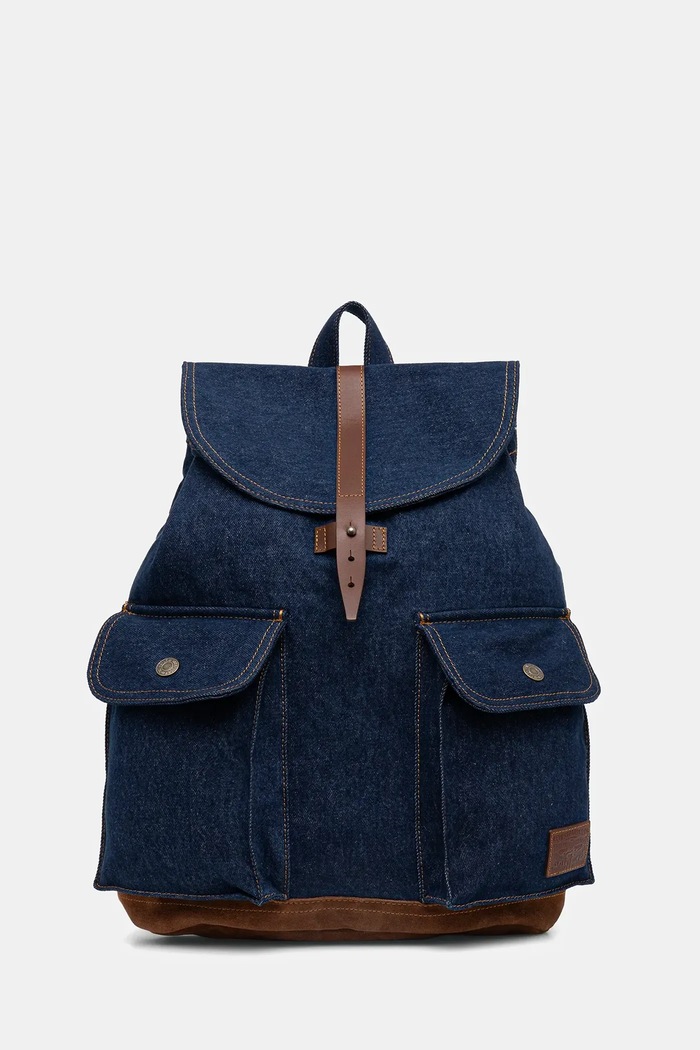 Levi's plecak jeansowy skóra zamszowa granatowy 002GW.0000