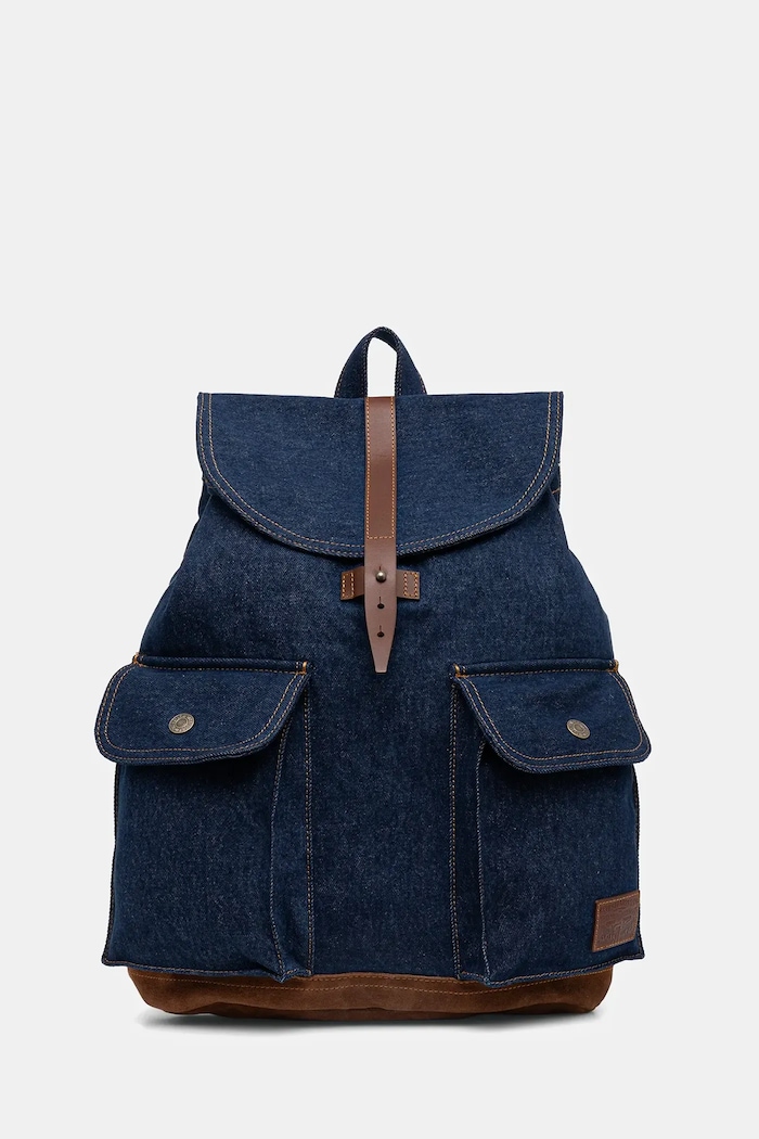 Levi's plecak jeansowy skóra zamszowa granatowy 002GW.0000