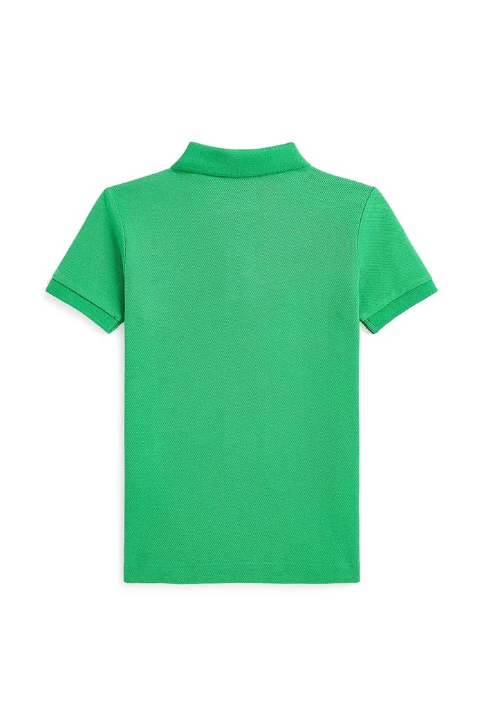 Детска памучна тениска с яка Polo Ralph Lauren 322703632183 зелен SS25
