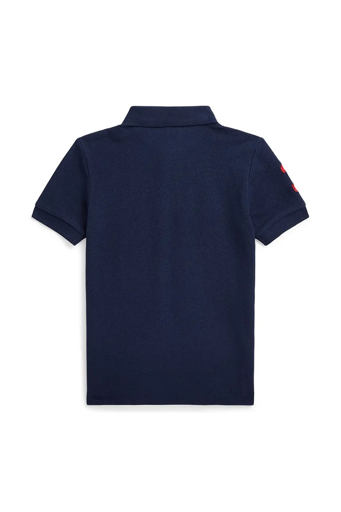 Dětská bavlněná polokošile Polo Ralph Lauren 322703635100 námořnická modř AW25