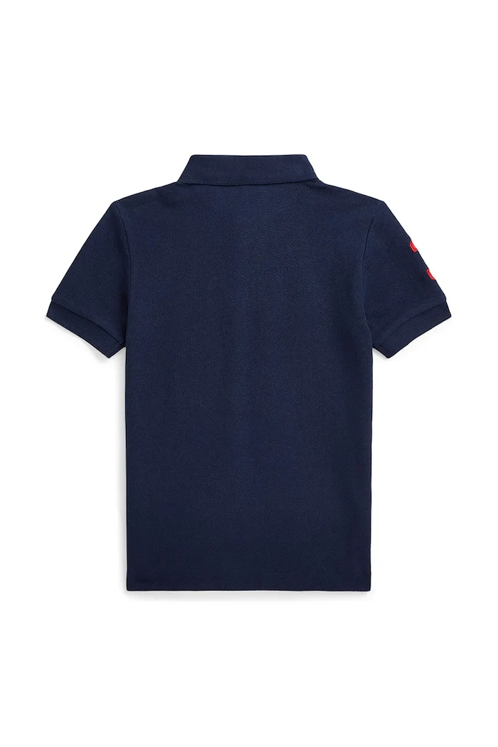 Dětská bavlněná polokošile Polo Ralph Lauren 322703635100 námořnická modř AW25
