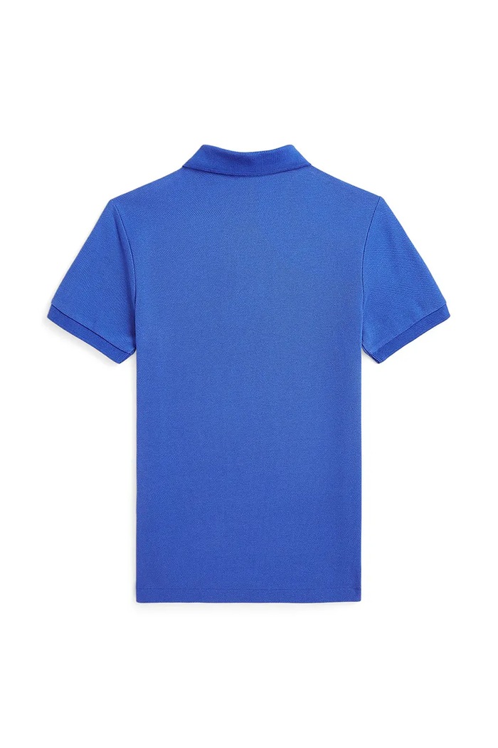 Детска памучна тениска с яка Polo Ralph Lauren 323708857183 син SS25