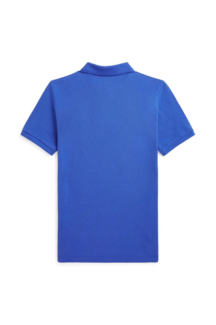 Детска памучна тениска с яка Polo Ralph Lauren 323952585002 син SS25