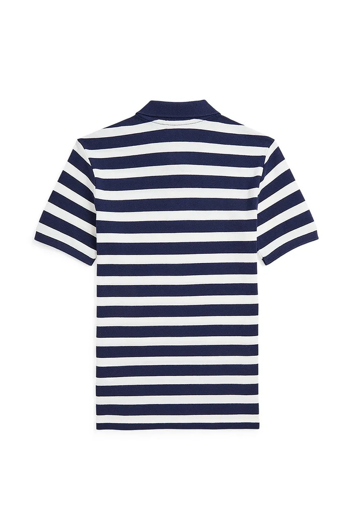 Детска памучна тениска с яка Polo Ralph Lauren 323958166001 тъмносин SS25