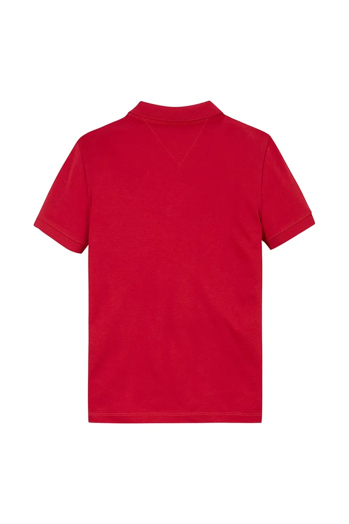 CHLAPEC Dětská bavlněná polokošile Tommy Hilfiger KB0KB09333.128.176.PPYA červená