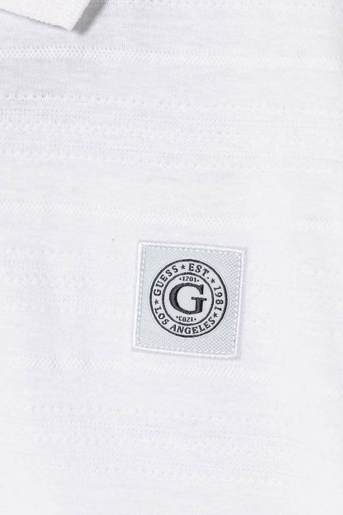 Детска памучна тениска с яка Guess бял L5RP02.KCM20.PPYA