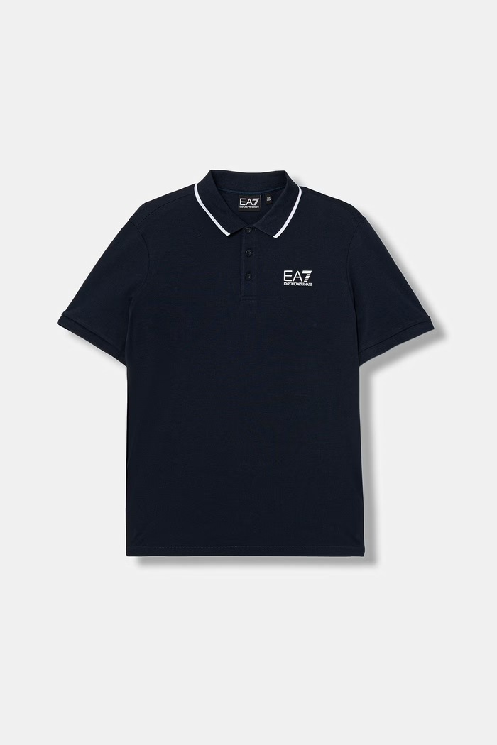 EA7 Emporio Armani tricou polo copii fixat bleumarin 7B000023.AF12901