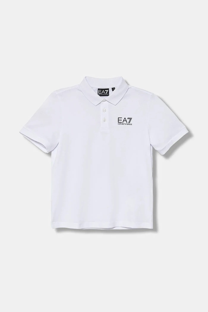 EA7 Emporio Armani поло для детей из хлопка хлопок белый 7B000022.AF10378
