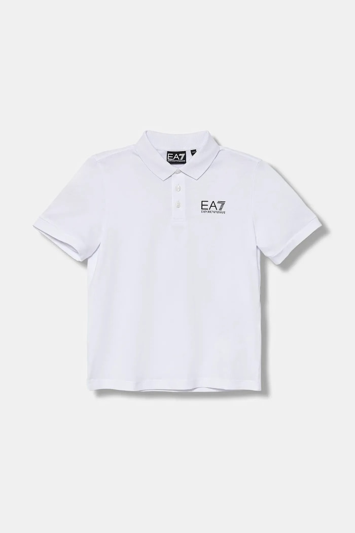 EA7 Emporio Armani поло для детей из хлопка хлопок белый 7B000022.AF10378