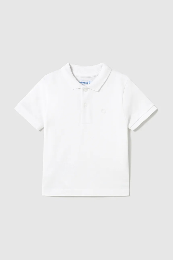 Mayoral polo bawełniane dziecięce bawełna biały 102.3F.Baby.PPYA