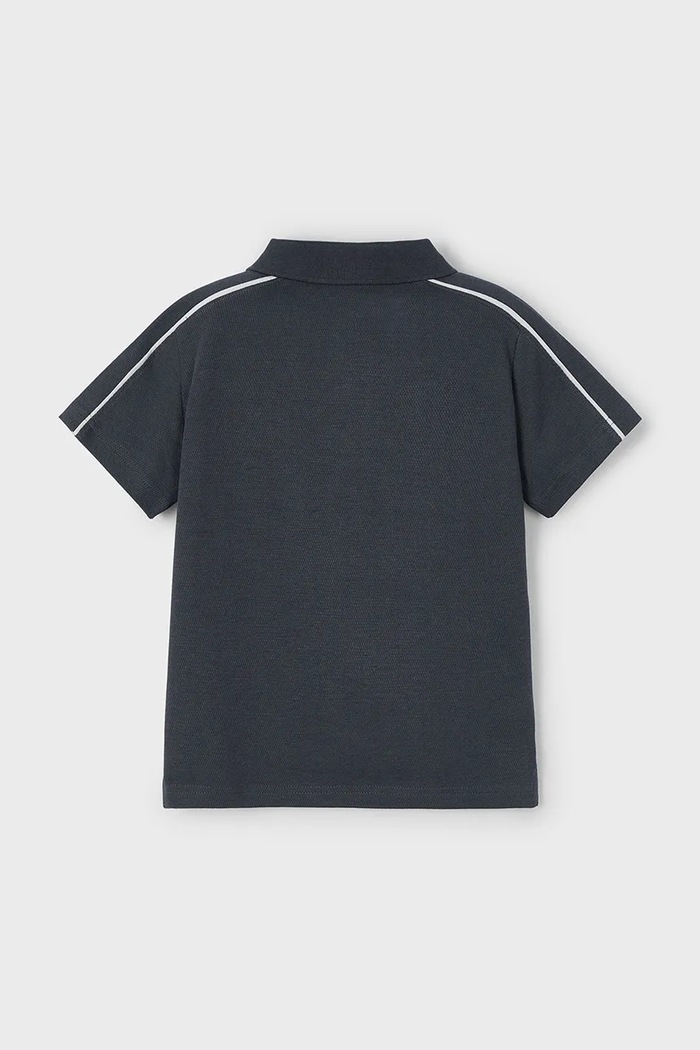 Mayoral polo bawełniane dziecięce 3108.5F.Mini.PPYA czarny SS25